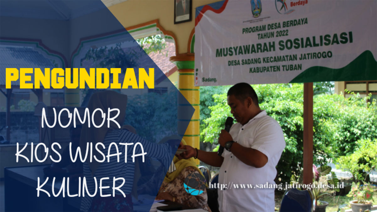 PENGUNDIAN NOMOR KIOS WISATA KULINER DESA SADANG